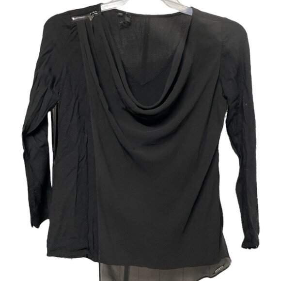 Guess Los Angeles Black Blouse Size Small - Picture 1 of 13
